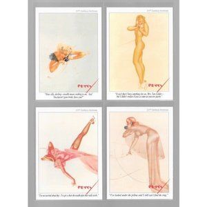 Lot of 4 - 1995 George Petty Pin-Up Girls Blonde Trading Cards